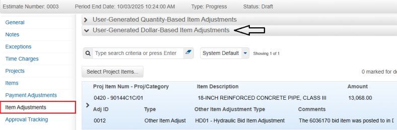 Additive Bid Items Calculation Example AWP Progress Payment Estimates