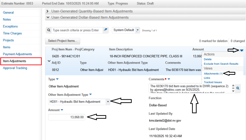 Additive Bid Items Calculation Example AWP Progress Payment Estimates